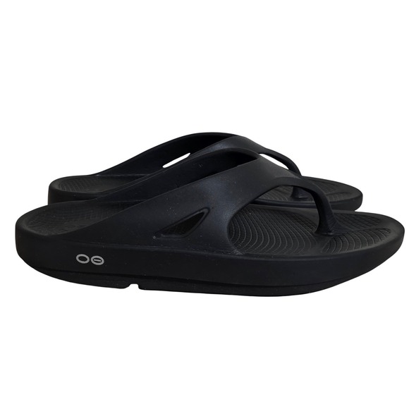OOFOS Other - OOFOS Recovery Sandals Unisex Mens 8 Womens 10 Black Flip Flop Comfort